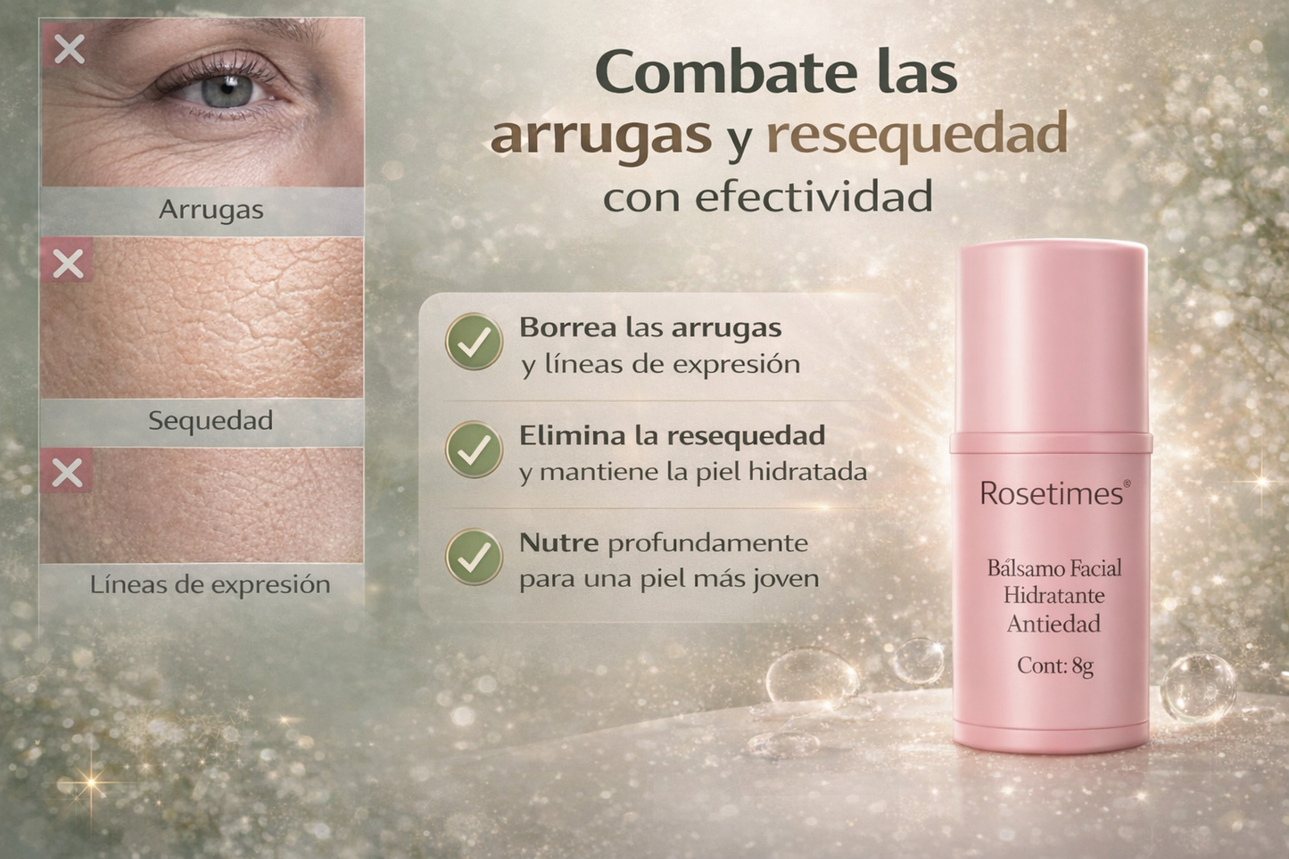 Bálsamo Facial Hidratante Antiarrugas