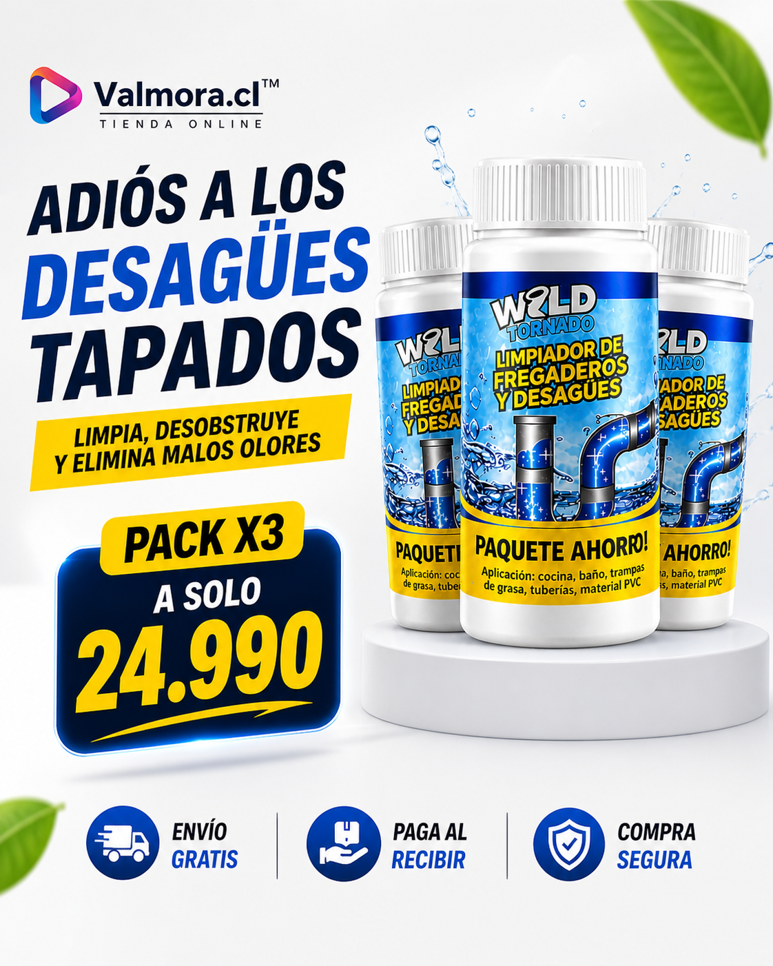 Polvo Limpiador De Drenaje